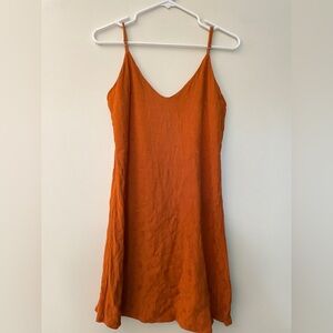 True Blue Los Angeles Mini V-Neck Slip Dress Brown Size Medium Rayon Fit like S
